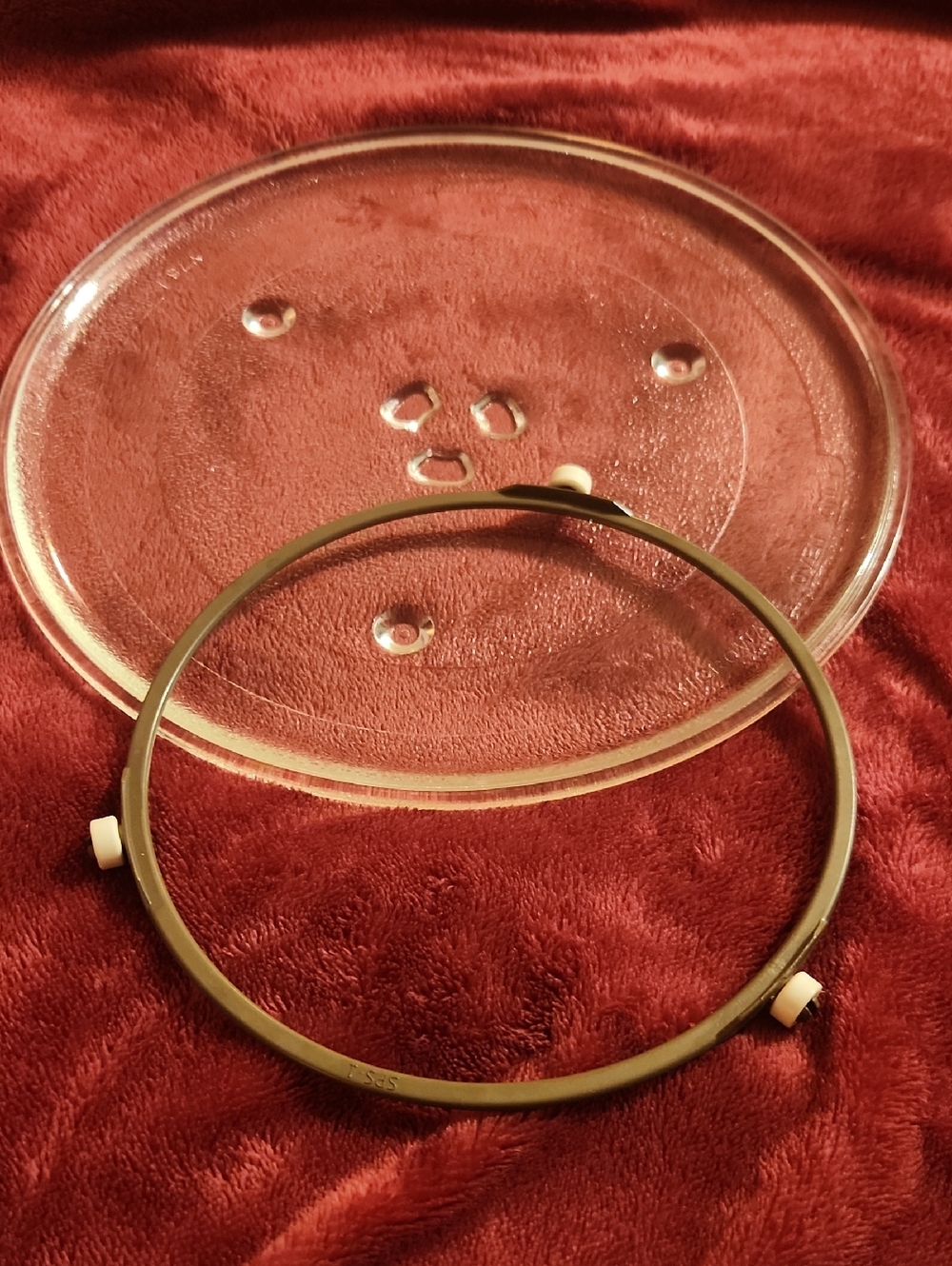 Clear Glass Microwave Turntable Plate + Placement Ring